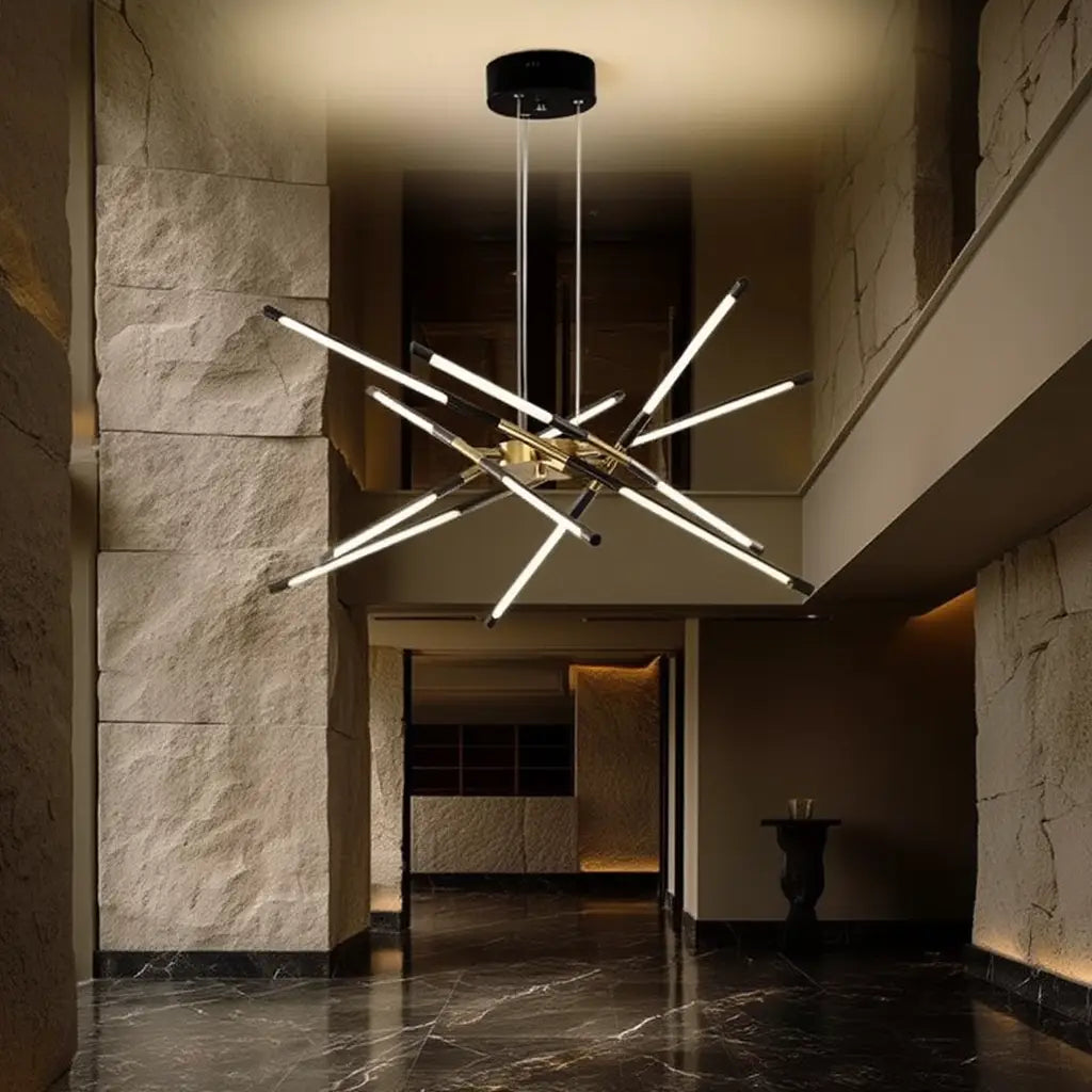 Suspension Luminaire Élégante avec Lumière Chaude ? Design Contemporain pour Ambiance Majestueuse 5
