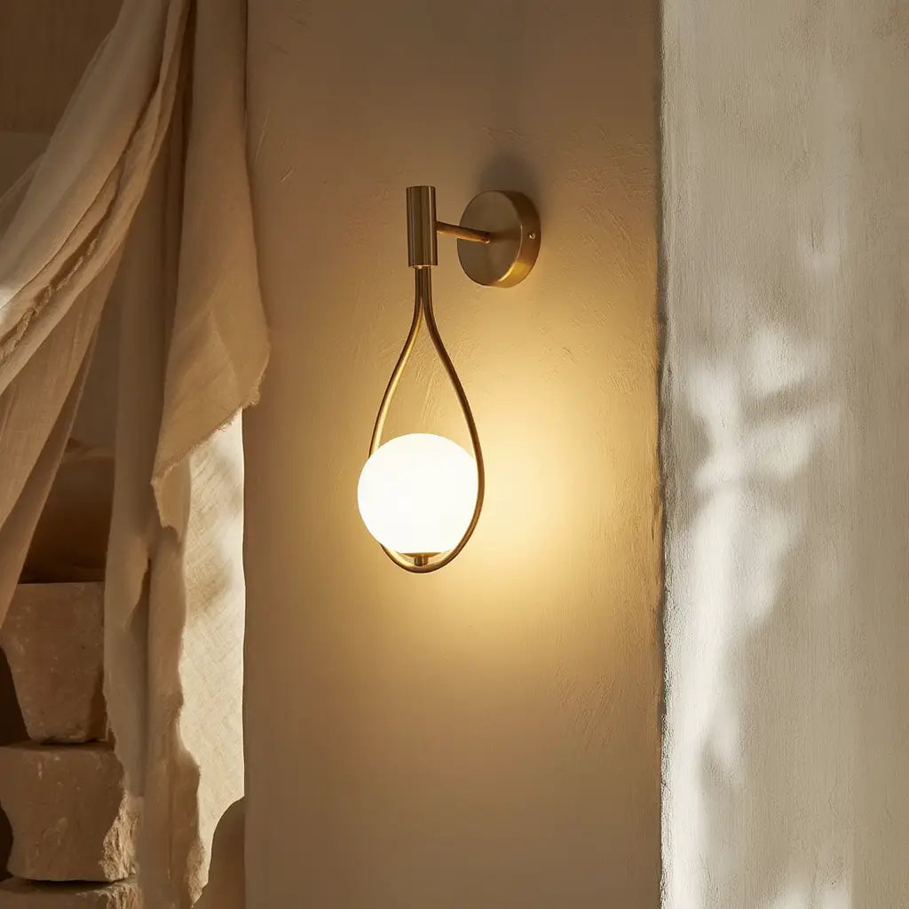 Applique Murale Design en Laiton Brossé avec Illumination Douce ? Élégance Moderne pour Salon et Décoration Intérieure 3