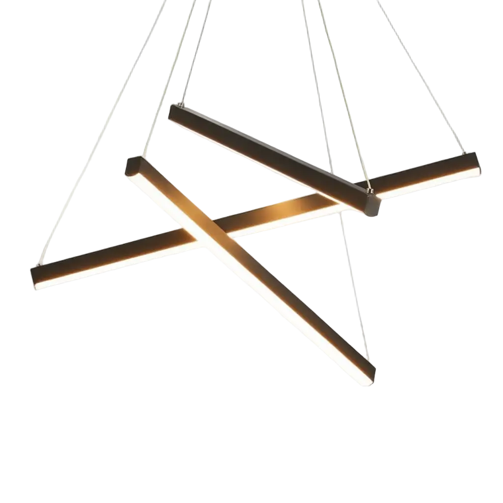 Suspension Luminaire Moderne | Éclairage LED en Aluminium Noir Mat avec Design Élégant ? Ambiance Chaleureuse pour Intérieur Contemporain 1