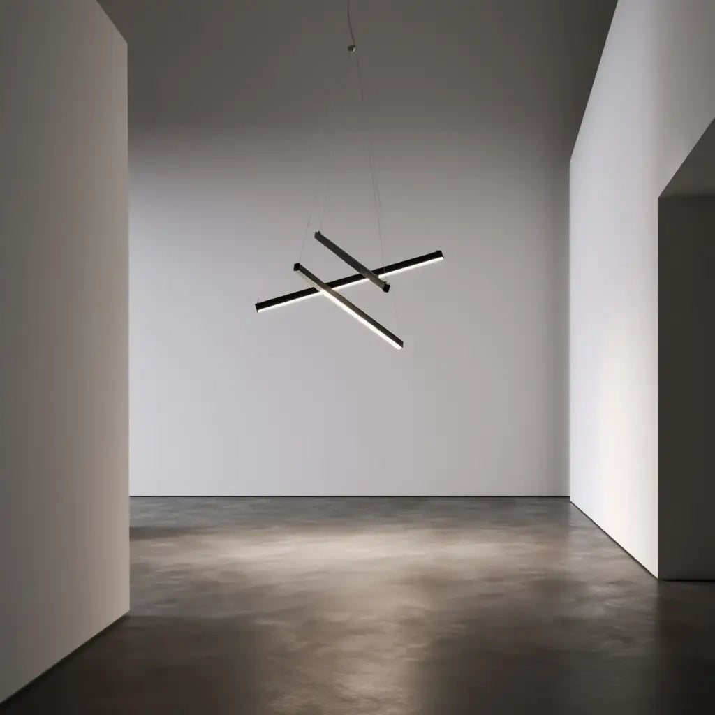 Suspension Luminaire Moderne | Éclairage LED en Aluminium Noir Mat avec Design Élégant ? Ambiance Chaleureuse pour Intérieur Contemporain 4