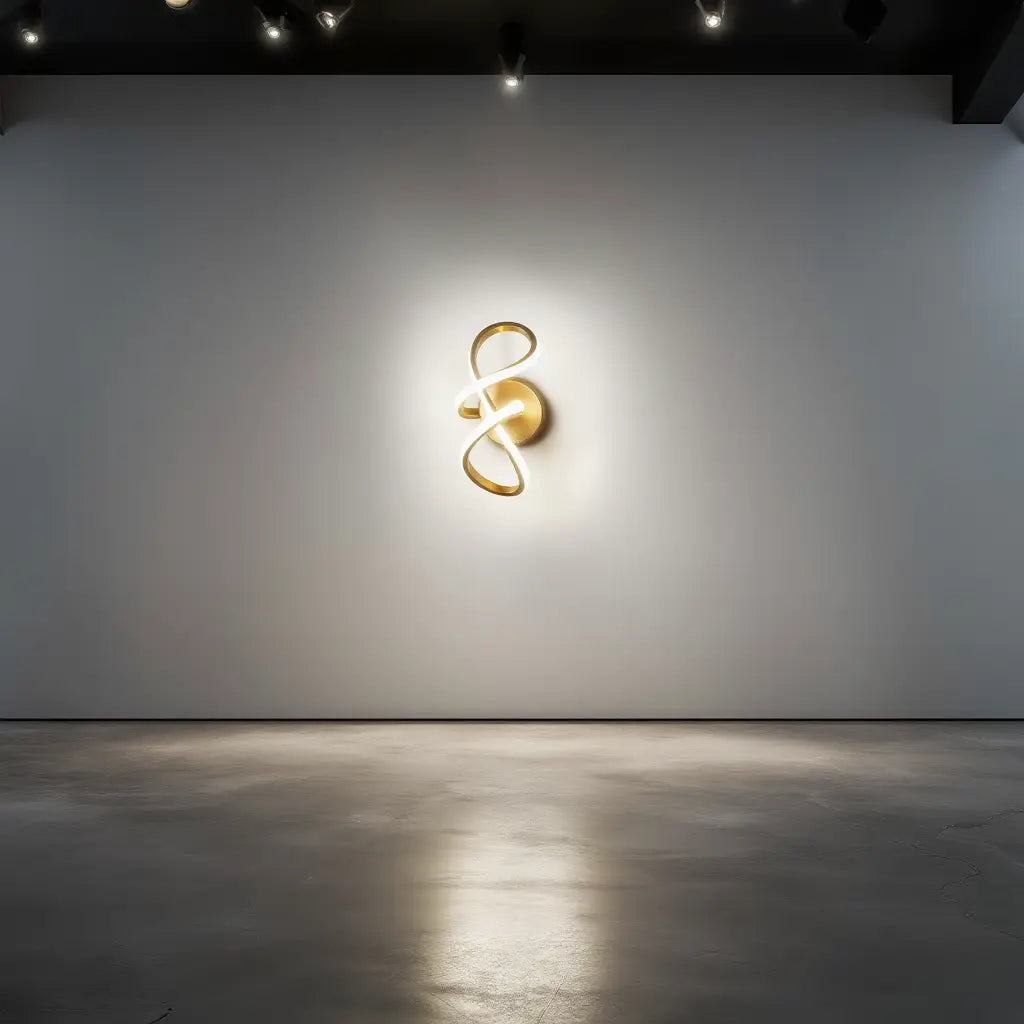 Applique Murale Design en Métal Doré avec Lumière Chaude ? Éclairage Moderne pour Salon et Chambre 3