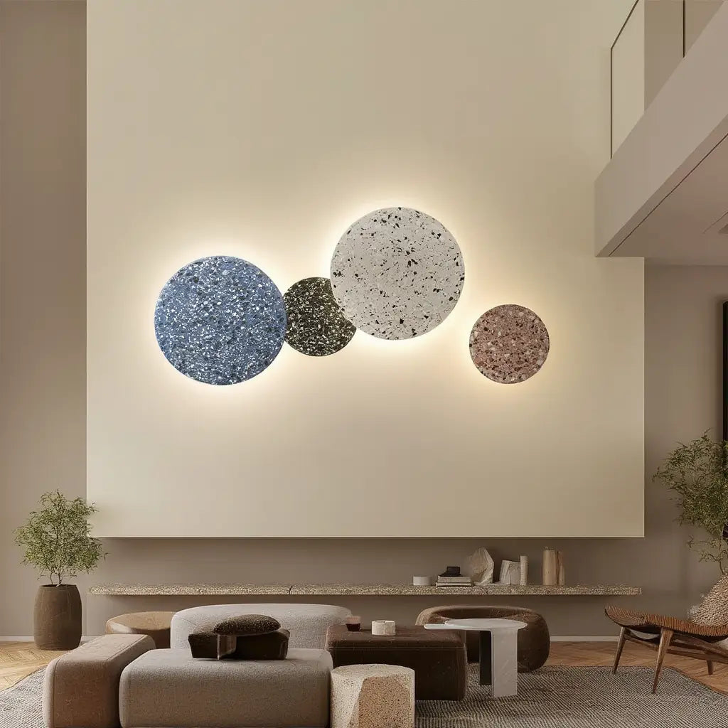 Applique Murale Design en Terrazzo avec Éclairage Doux ? Élégante Lampe Murale pour Salon et Chambre 3