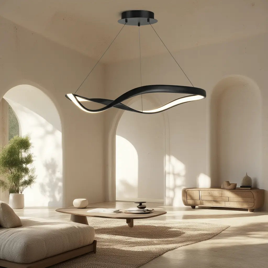 Suspension Moderne | Éclairage LED en Métal et Verre avec Design Contemporain ? Ambiance Chaleureuse pour Escaliers 5