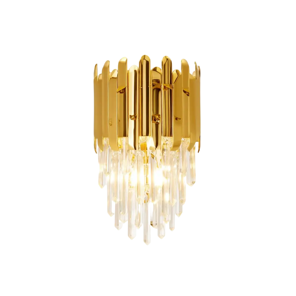 Applique Murale Design en Cristal avec Lumière Chaude ? Élégance Nordique pour Salon et Chambre 1