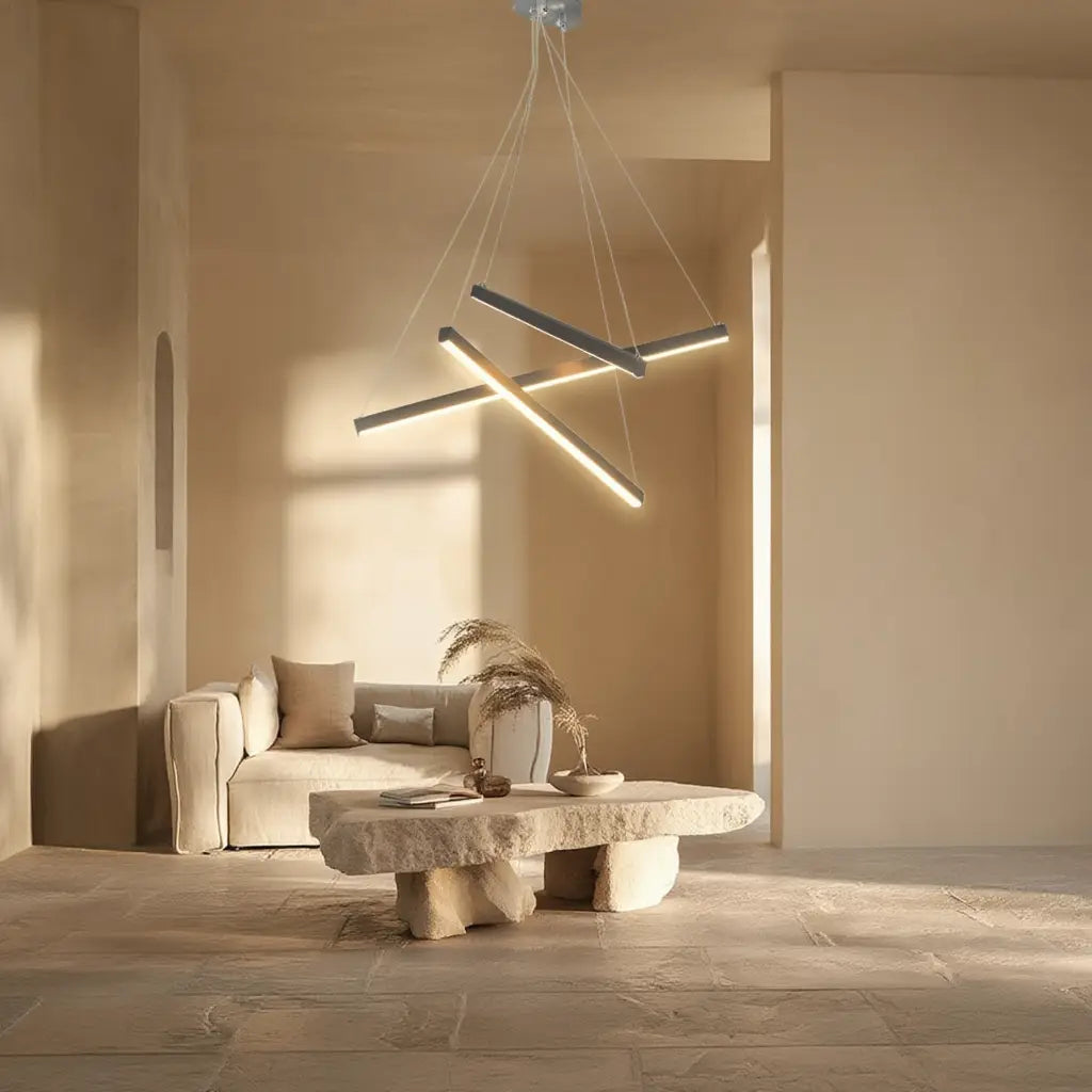 Suspension Luminaire Moderne | Éclairage LED en Aluminium Noir Mat avec Design Élégant ? Ambiance Chaleureuse pour Intérieur Contemporain 5