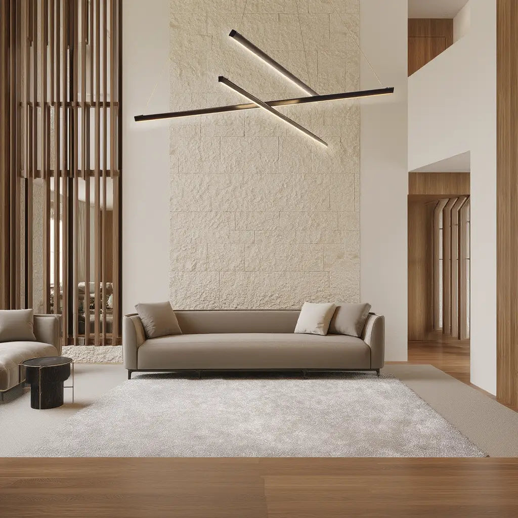 Suspension Luminaire Moderne | Éclairage LED en Aluminium Noir Mat avec Design Élégant ? Ambiance Chaleureuse pour Intérieur Contemporain 3
