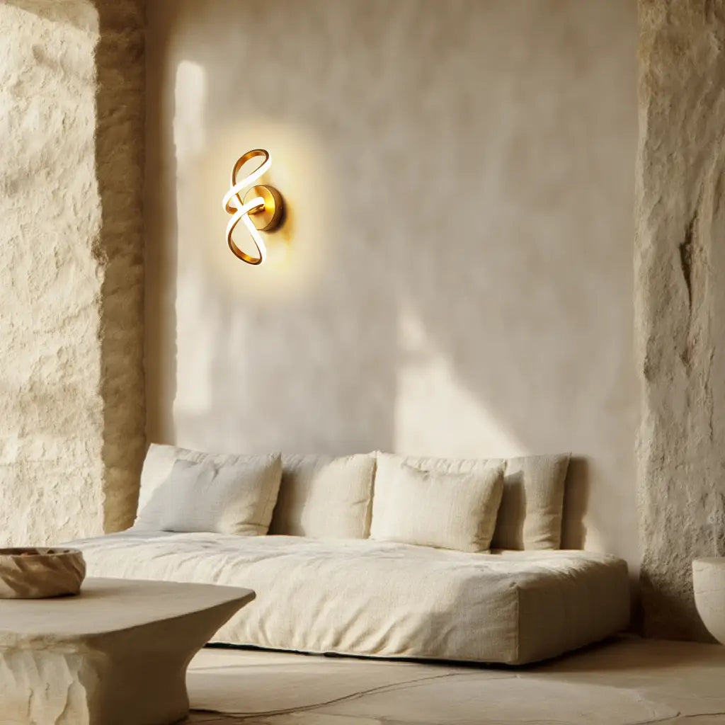 Applique Murale Design en Métal Doré avec Lumière Chaude ? Éclairage Moderne pour Salon et Chambre 5