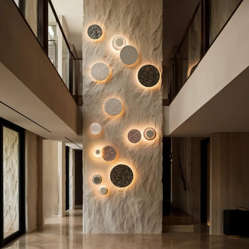 Applique Murale Design en Terrazzo avec Éclairage Doux ? Élégante Lampe Murale pour Salon et Chambre 5