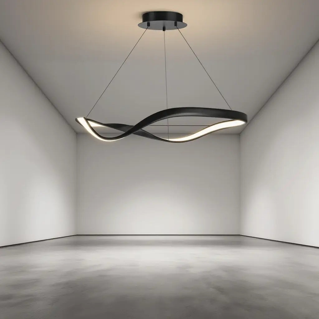Suspension Moderne | Éclairage LED en Métal et Verre avec Design Contemporain ? Ambiance Chaleureuse pour Escaliers 3