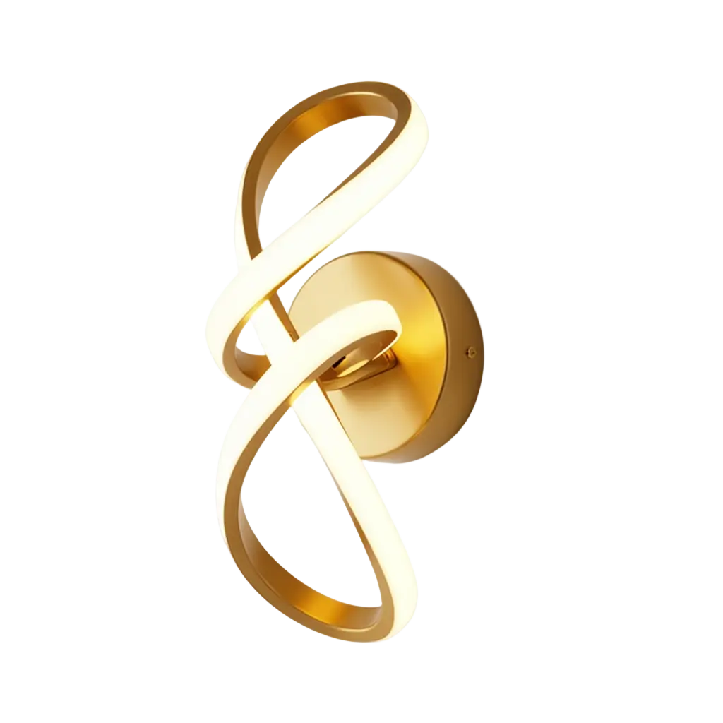 Applique Murale Design en Métal Doré avec Lumière Chaude ? Éclairage Moderne pour Salon et Chambre 1